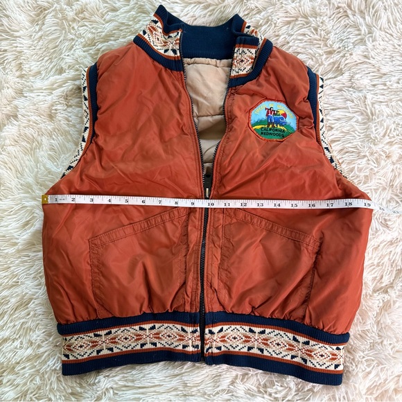 Vintage Retro Puff Vest Trees of Mystery California Redwoods Patch - Picture 8 of 9